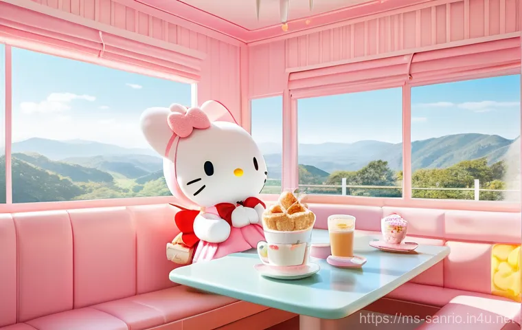 산리오 팬덤과 소셜미디어 트렌드 - **Prompt Title: Kawaii Lifestyle Harmony**
**Prompt:** A beautifully rendered, bright, and cheer...