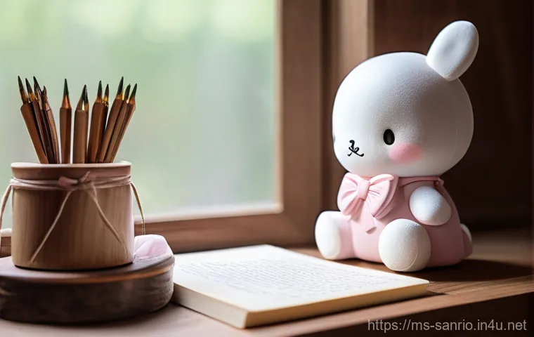 마이멜로디와 힐링 문구의 콜라보 - **Prompt 1: My Melody's Comforting Embrace**
    A cheerful My Melody character, rendered in soft, c...