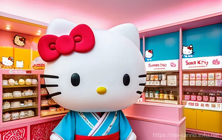 산리오 플래그십 스토어 투어 - The search results confirm the existence of Sanrio flagship stores and cafes with themed decor, food...
